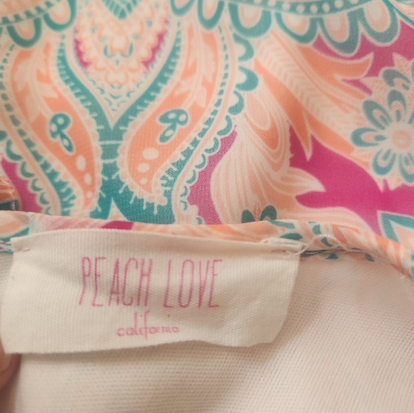 Peach Love California Flowy, lightweight dress with bell sleeves - Picture 6 of 7